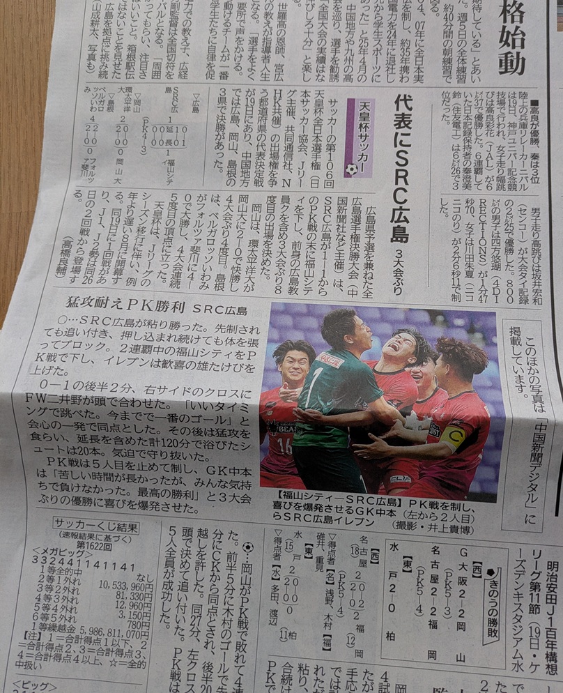 天皇杯　広島県予選