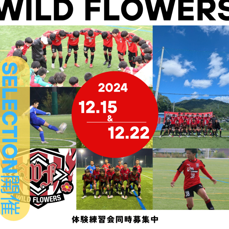 WILD FLOWERS 体験練習会およびセレクション実施のお知らせ